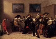 Anthonie Palamedesz Merry company dining and making music oil